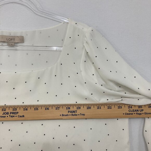 Elegant White Polka Dot Blouse - Picture 6 of 10
